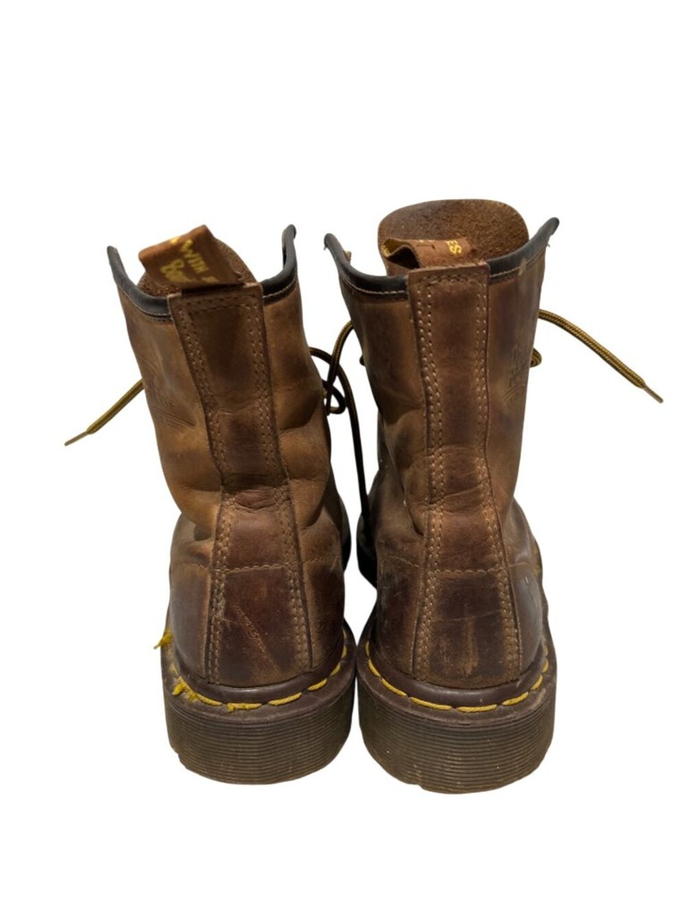 Dr. Martens Brown Leather AirWair 1460 Boots Size 5 Distressed Look Durable Sole - Picture 3 of 8